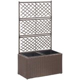  Sadilica s rešetkom i 2 posude 58x30x107 cm od poliratana smeđa Cijene