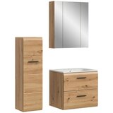 MID.YOU Kopalnica Z Umivalnikom Ice, Barva Hrasta, 3-Delna | Shoptok.si