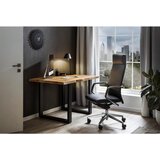 P & B JEDILNA MIZA, masivno hrast naravne barve, črna | Shoptok.si