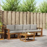  Set vanjskih sofa 5 kom. Prirodna i svijetlo siva | shoptok.hr