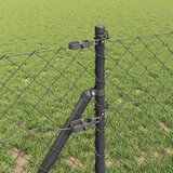  Stup za ogradu Siva 10 x 0,6 m (60 x 60 mm mreža) Čelik i PVC | shoptok.hr