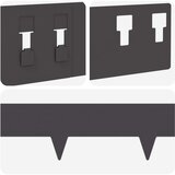  Ograda oko Travnjaka 20 pcs 100 x 12 cm Čelik Crna | shoptok.hr