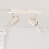 vidaXL Stropna svetilka 2-smerno nastavljiva nikelj E27 | Shoptok.si
