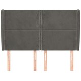  Uzglavlje s ušima tamnosivo 147x23x118/128 cm baršunasto | shoptok.hr