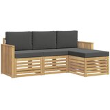  Set vanjskih sofa 4 pcs Bijela i antracit 189,5 x 122,5 x 73 cm | shoptok.hr