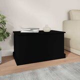  Kutija za pohranu crna 70 x 40 x 28 cm od konstruiranog drva | Eponuda.com