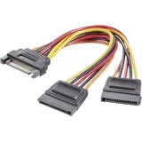 Tokovni Y-adapter [1x SATA-tokovni vtič 15pol. - 2x SATA-tokovna vtičnica 15pol.] 0.15 m črna\, rdeča\, rumena (20430119)