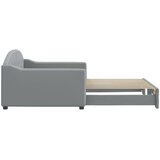  Dnevni krevet na razvlačenje svjetlosivi 100x190 cm od tkanine | shoptok.hr