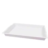 plastični beli pladenj z ročaji 41x31cm