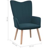  Stol za sproščanje moder žamet, (20957520) | Shoptok.si