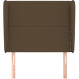  Uzglavlje s ušima tamnosmeđe 93x23x118/128 cm od tkanine | shoptok.hr