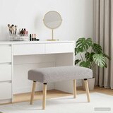  Klupa Jednobojno Svjetlosiva 80 x 40 x 46 cm Bouclé | Eponuda.com