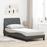  Okvir za krevet bez madraca tamnosivi 90x190 cm od tkanine | shoptok.hr