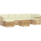  Set vanjskih sofa 8 kom. Bijela i krem Poliester | shoptok.hr