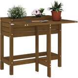 Maison Chic Vrtno korito - Greda - Cvetlični Lonec z zložljivo mizo medeno rjava trdna borovina, (21789123) | Shoptok.si
