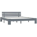  Okvir za krevet od masivne borovine sivi 180 x 200 cm | shoptok.hr
