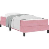 Box Postelja z vzmetnico z vzmetnico Roza 100 x 220 cm blago, (5000127639) | Shoptok.si