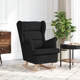  Stolica za ljuljanje 74x90x102 cm od tkanine crna | shoptok.hr