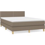 Maison Chic Box spring postelja - Vzmetna postelja z vzmetnico taupe 140x200 cm blago SL14752, (21883854) | Shoptok.si