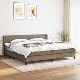  Krevet s oprugama i madracem smeđesivi 200x200 cm od tkanine | shoptok.hr