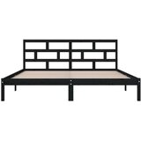  Posteljni okvir črn iz borovine 140x190 cm, (20643695) | Shoptok.si