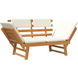 Klop z blazinami 2 v 1 190 cm trden akacijev les, (20658151) | Shoptok.si