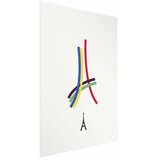  Plakat - Eiffel Tower - Colored Graphic - Abstraction 21x30 Bez okvira s margom | shoptok.hr