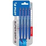 KEMIJSKA SUPER GRIP G RETRACTABLE PK4 PILOT PLAVA BLISTER
