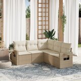 vidaXL 5-dijelni vrtni set sofa s jastucima bež od poliratana | shoptok.hr