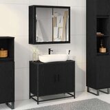 vidaXL Komplet pohištva za kopalnico 2 pcs Črni hrast 65 x 33 x 60 cm | Shoptok.si