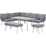Ambia Garden JEDILNA LOUNGE GARNITURA tkanina jeklo | Shoptok.si