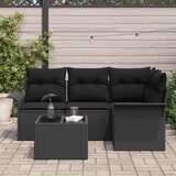  Sjedeća garnitura za vrt s pohranom 5 pcs Crna poliratan | Eponuda.com