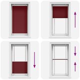  Plisirana roleta Bordeaux crvena 80x150 cm Širina tkanine | shoptok.hr
