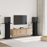  Stalci za zvučnike 2 kom crni 30x30x95 cm konstruirano drvo | shoptok.hr