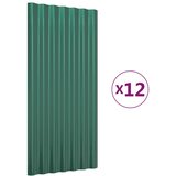 Krovni paneli 12 kom od pocinčanog čelika zelena 80x36 cm | shoptok.hr