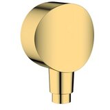 Hansgrohe FixFit Round Polished Gold Optic priključak za crevo ručnog tuša sa nepovratnim ventilom i sintetičkim priključnim uglom 26453990 | ePonuda.com