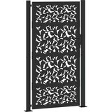  Vrtna vrata crna 100x175 cm dizajn s čeličnim krilom | shoptok.hr