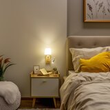  Brilagi - LED zidna lampa NUBILA WOOD 1xE27/25W/230V + LED/3W hrast/bela | Eponuda.com