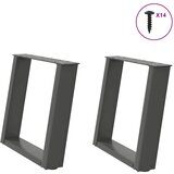  Noge za klub stolić U-oblik 2 kom antracit 50 x (42-43) cm čelik | shoptok.hr