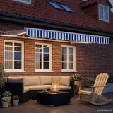  Ručni okvir tende s LED-ima Plava i bijela 2,5 x 2 m | shoptok.hr