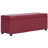  The Living Store Klop s prostorom za shranjevanje 116 cm vinsko rdeče usnje - Klop, (21457806) | Shoptok.si