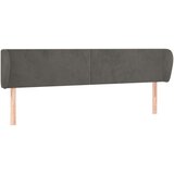  Vzglavje z ušesi temno sivo 163x23x78/88 cm žamet, (20792725) | Shoptok.si