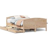 vidaXL Okvir kreveta bez madraca 135 x 190 cm od masivne borovine | shoptok.hr
