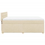  Krevet s oprugama i madracem krem 160x200 cm od tkanine | shoptok.hr