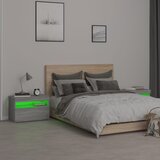  Noćni ormarići 2 kom s LED svjetlima sivog sonome 60x35x40 cm | shoptok.hr