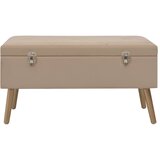 The Living Store Klop s prostorom za shranjevanje 80 cm bež žamet - Klop, (21493884) | Shoptok.si