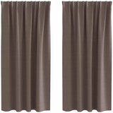  Zavjese za blackout s prstenovima 2 pcs Tamno smeđa | Eponuda.com