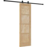 vidaXL Drsna vrata s kompletom opreme 'ORKDAL'iz masivnega bora, Notranja vrata 'ORKDAL'61x198,5 cm iz masivnega bora | Shoptok.si