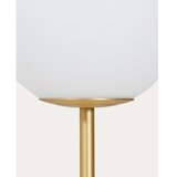 Kave Home Bela/v zlati barvi stoječa svetilka s steklenim senčilom (višina 155 cm) Brisia – | Shoptok.si