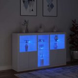  Komoda z LED lučkami bela 162x37x100 cm | Shoptok.si
